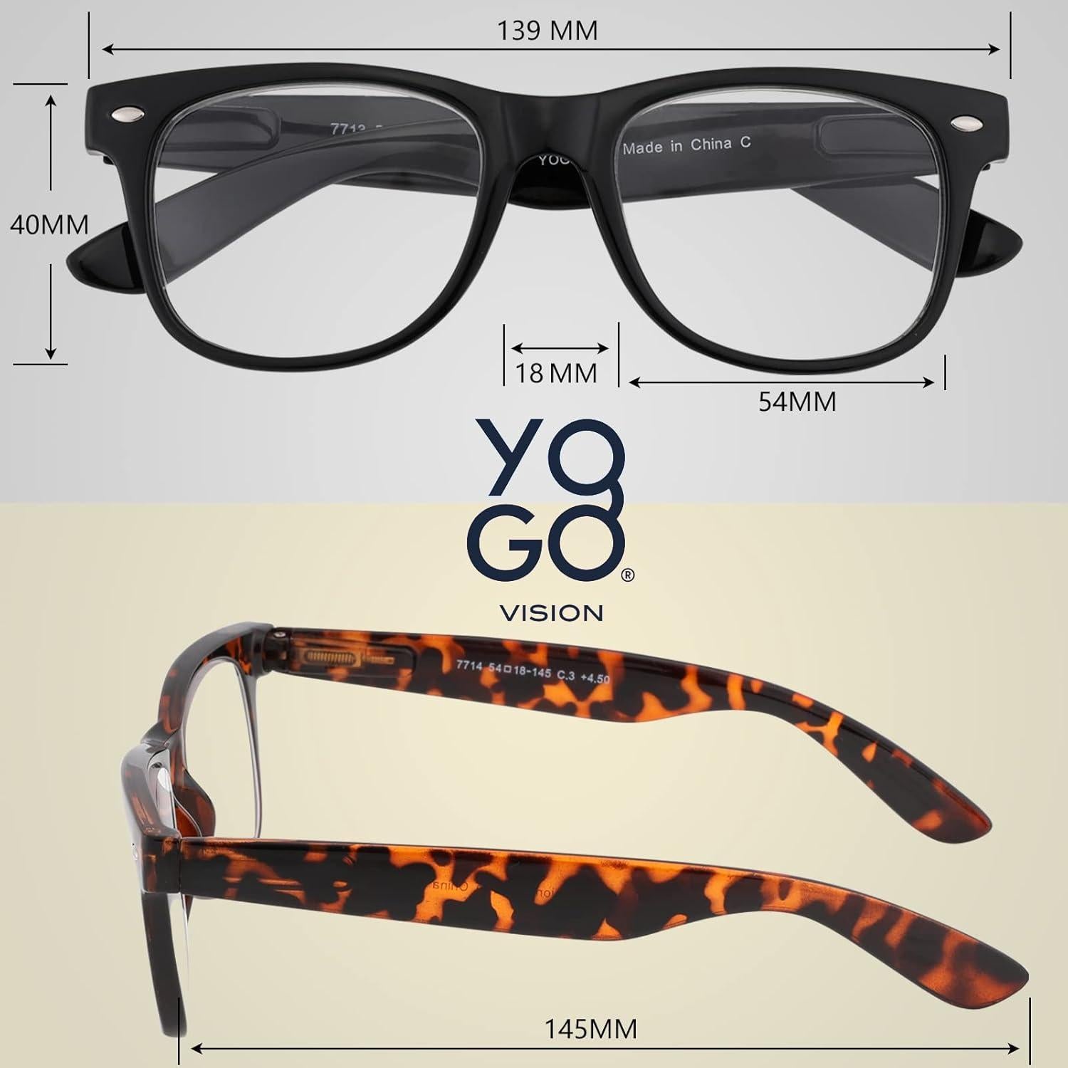 Gafas de Aumento Yogo Vision 7.0x Color Negro