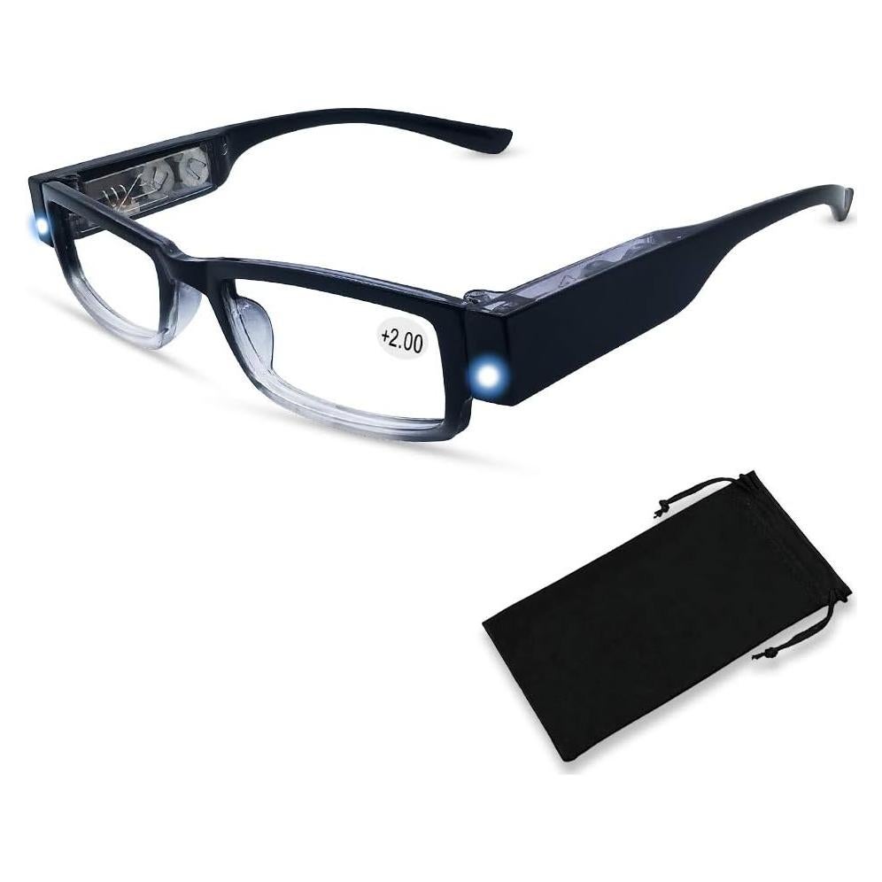 Gafas de lectura DUANMEI con luz LED +2.0 unisex