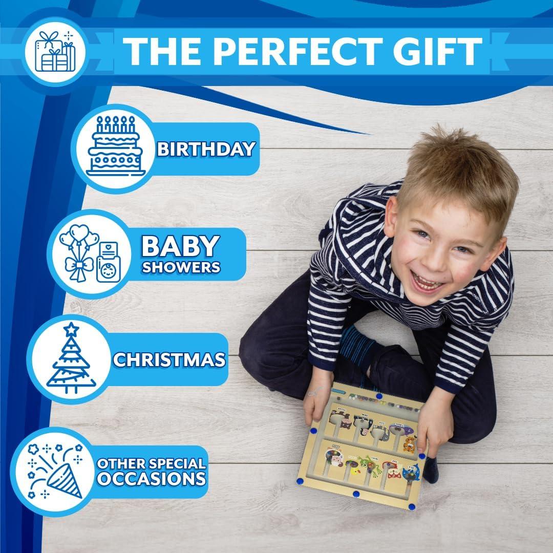 Laberinto Magnético de Animales JDS - Juguete Educativo 29.85 cm