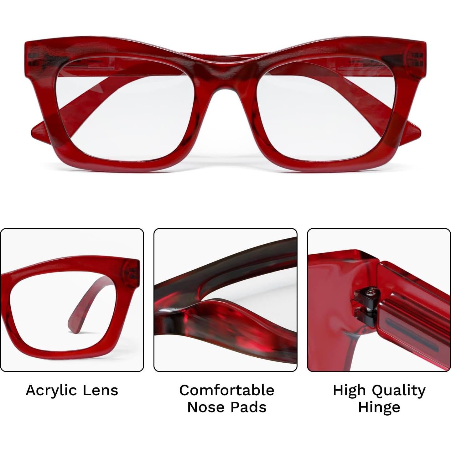 Gafas de lectura CCVOO 1.5x con protección UV 400