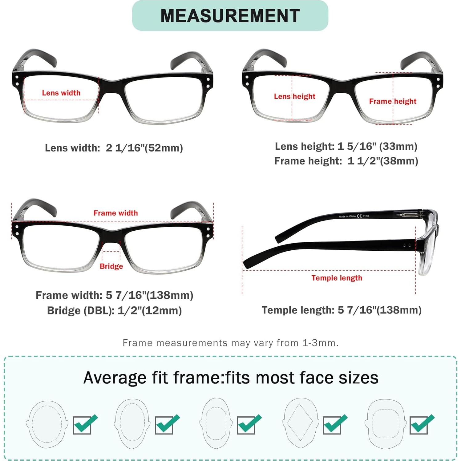 Gafas de lectura EYEKEPPER negras +1.00 personalizadas