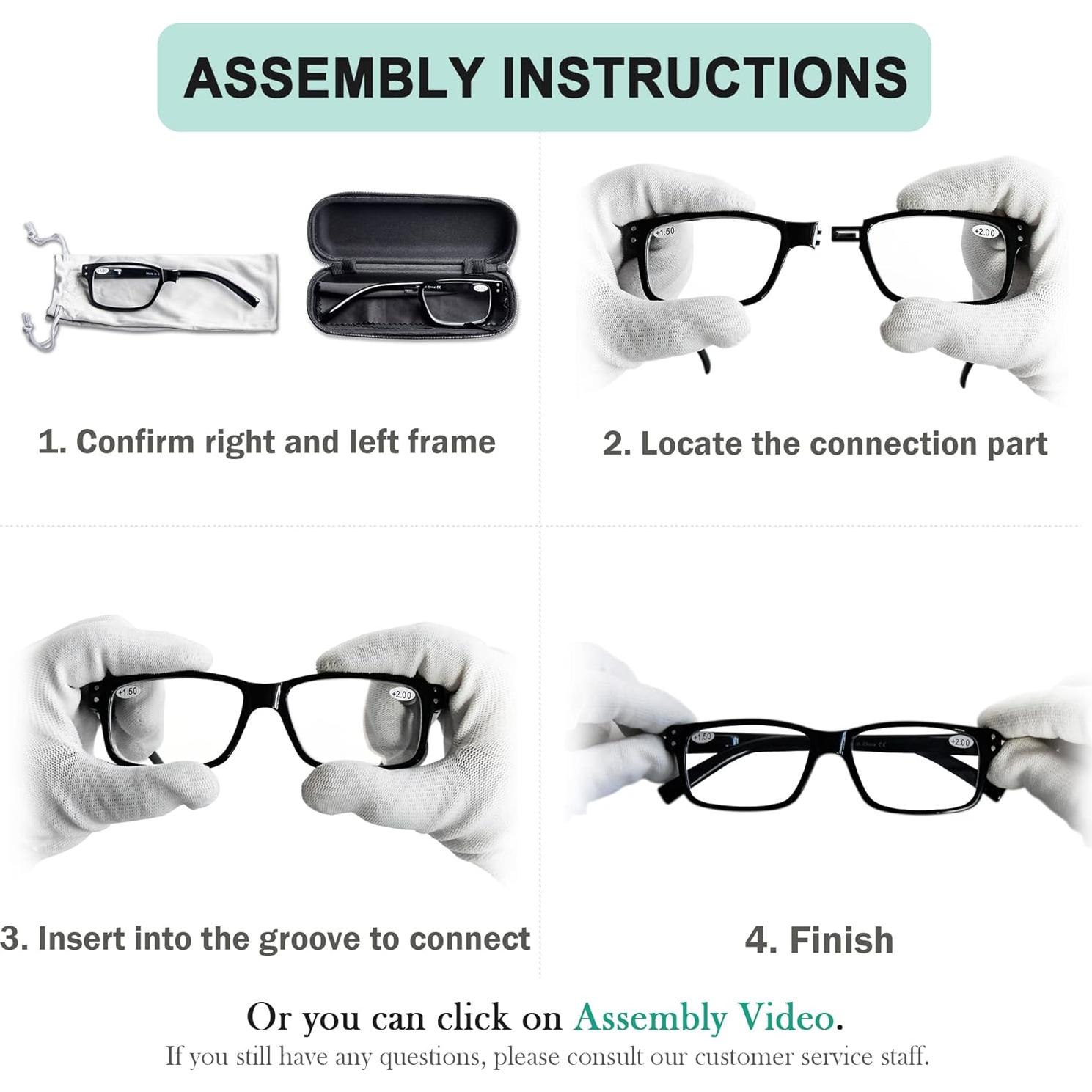 Gafas de lectura EYEKEPPER negras +1.00 personalizadas