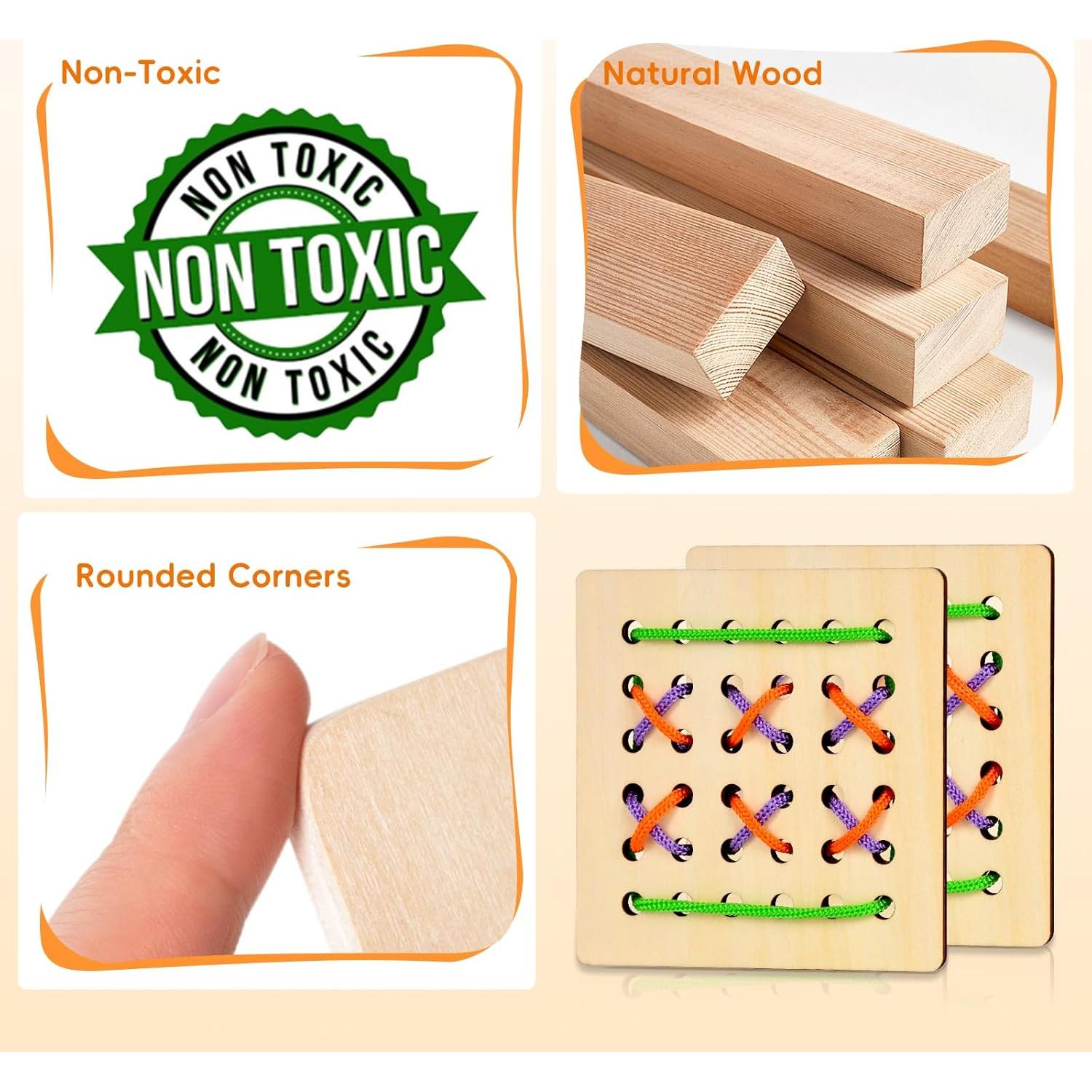 Tablero de Enhebrado Montessori - Terapia Ocupacional para Ancianos