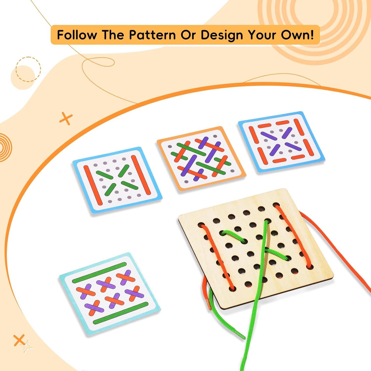 Tablero de Enhebrado Montessori - Terapia Ocupacional para Ancianos