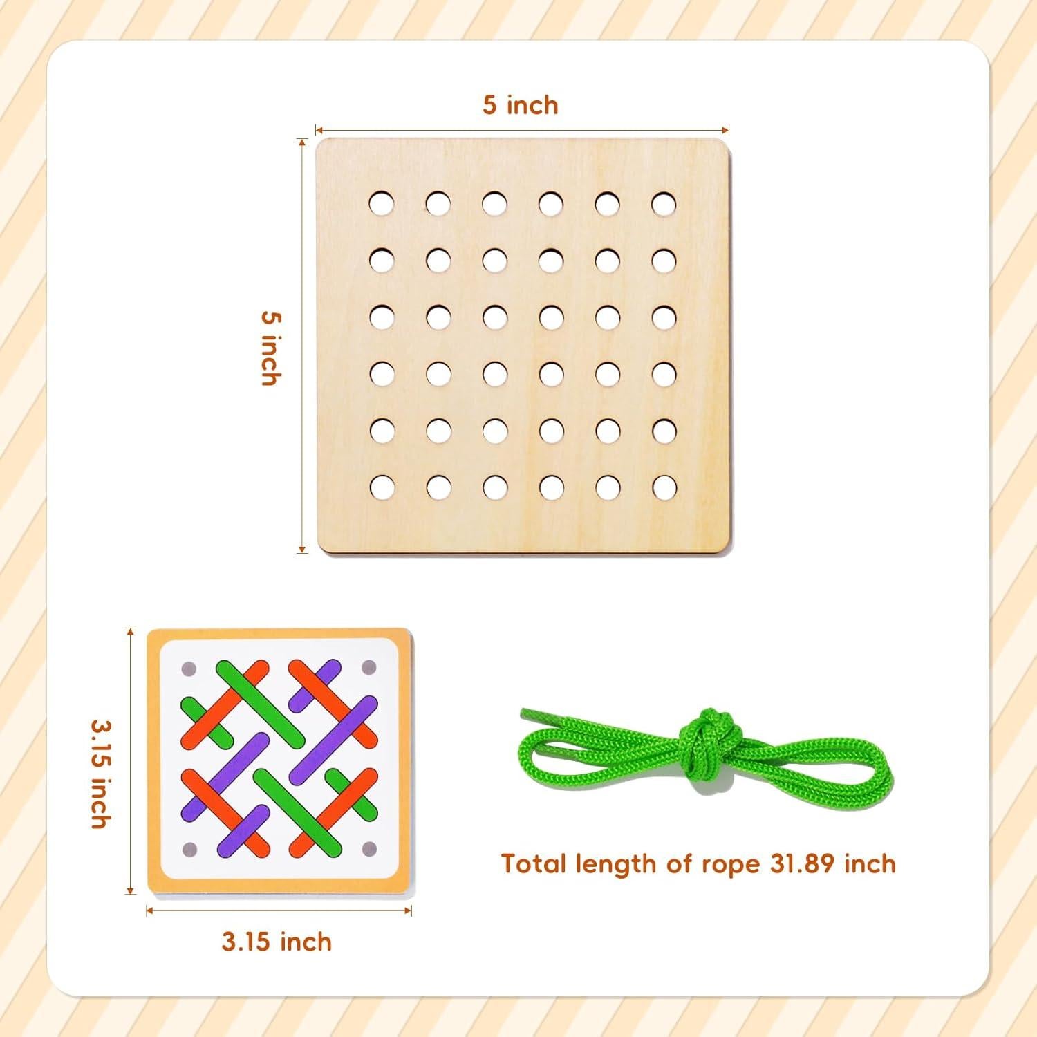 Tablero de Enhebrado Montessori - Terapia Ocupacional para Ancianos