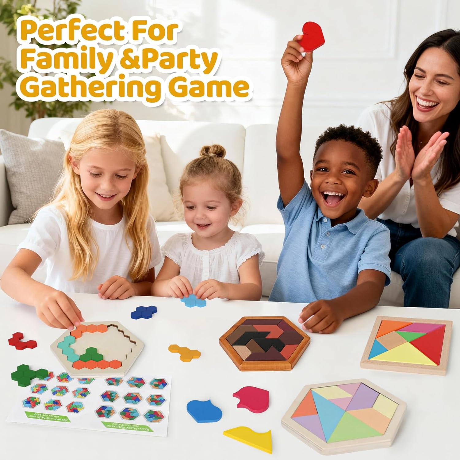 Conjunto de Rompecabezas de Madera Montessori 5 Piezas