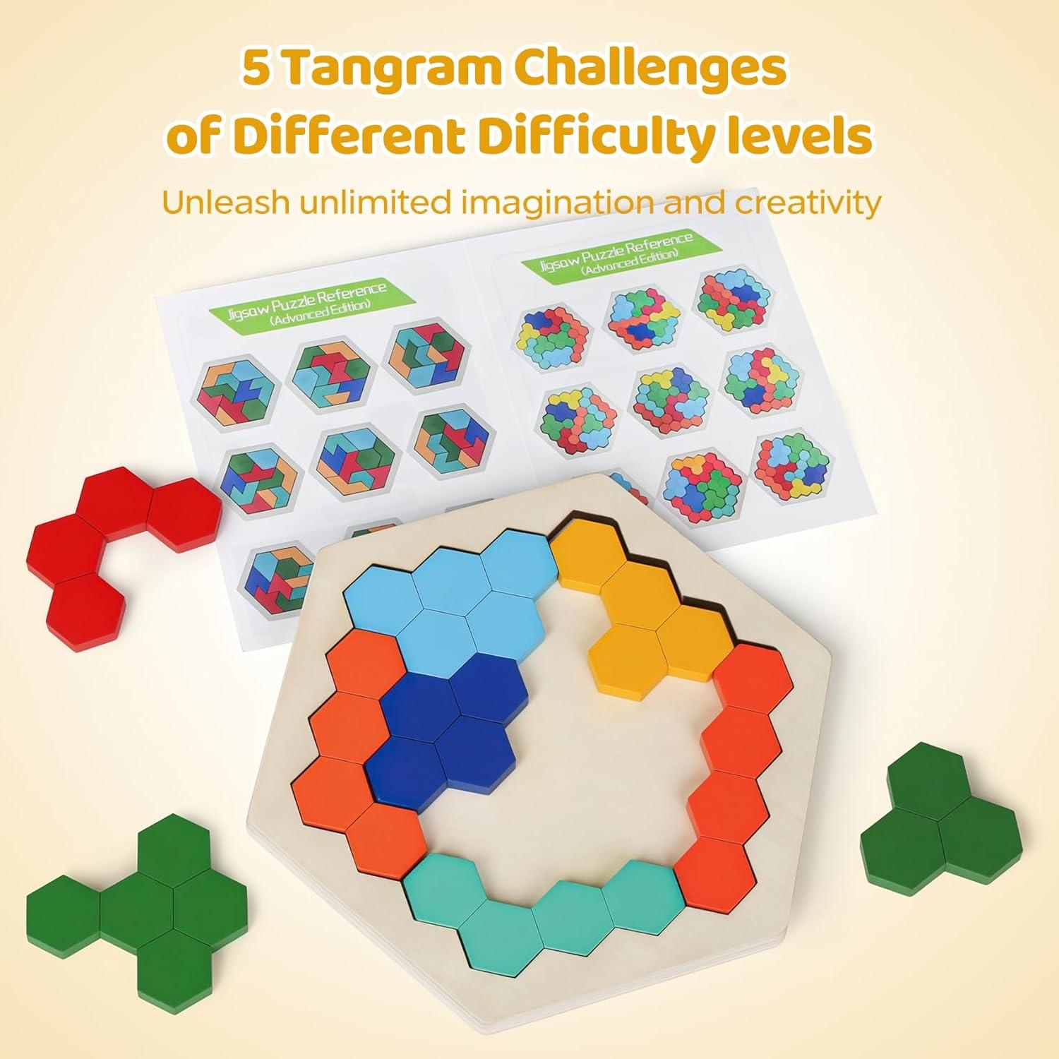 Conjunto de Rompecabezas de Madera Montessori 5 Piezas