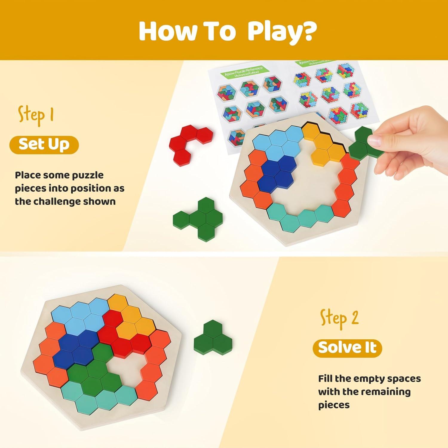 Conjunto de Rompecabezas de Madera Montessori 5 Piezas