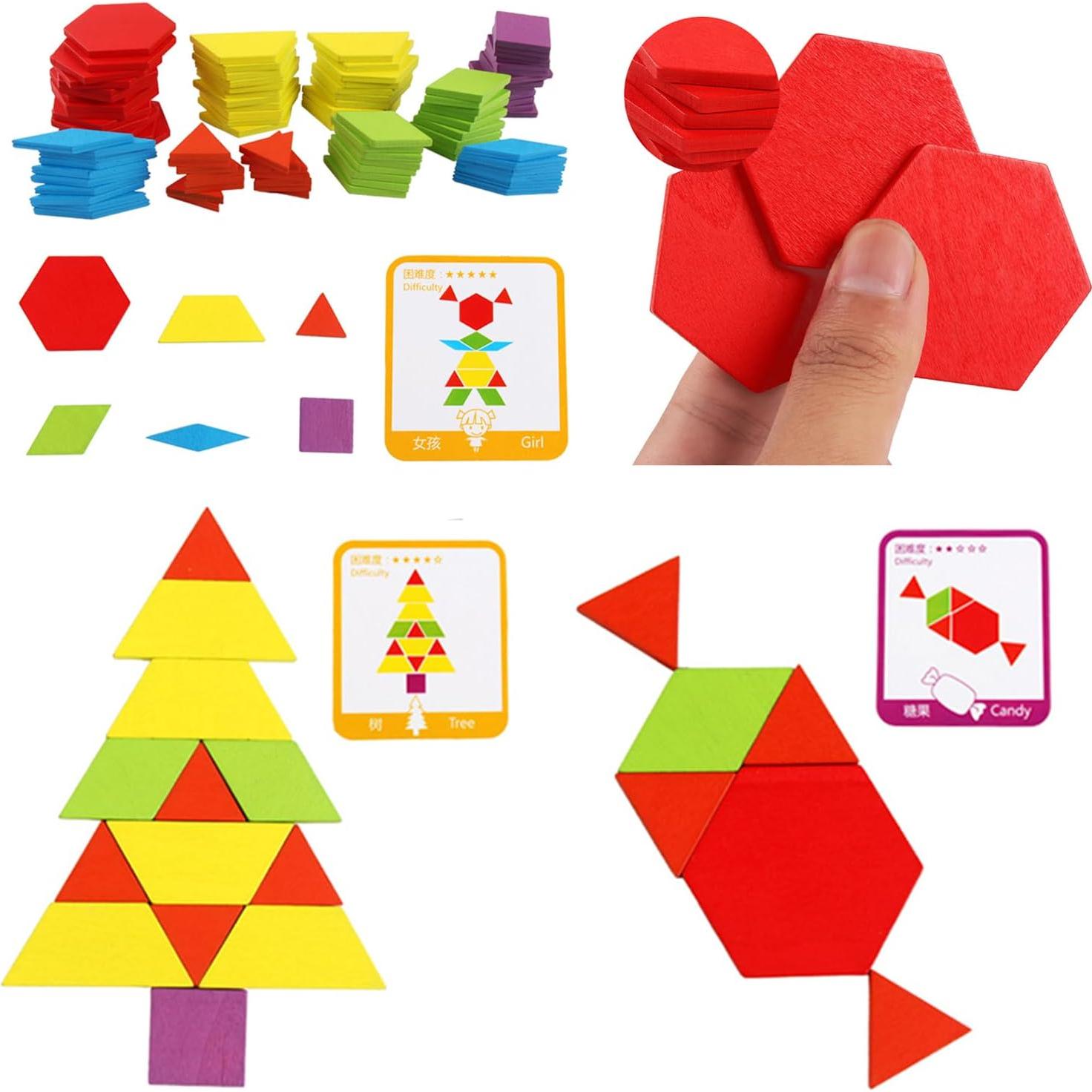 Rompecabezas de Madera Pozale 155 Piezas Geométricas Educativo