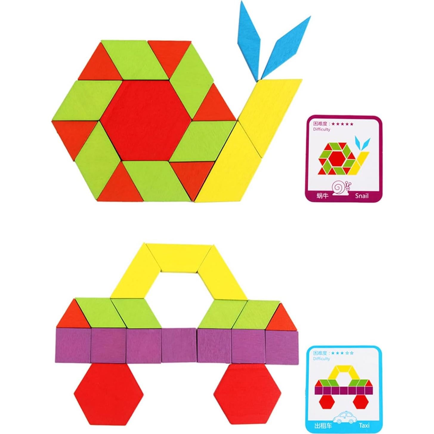 Rompecabezas de Madera Pozale 155 Piezas Geométricas Educativo