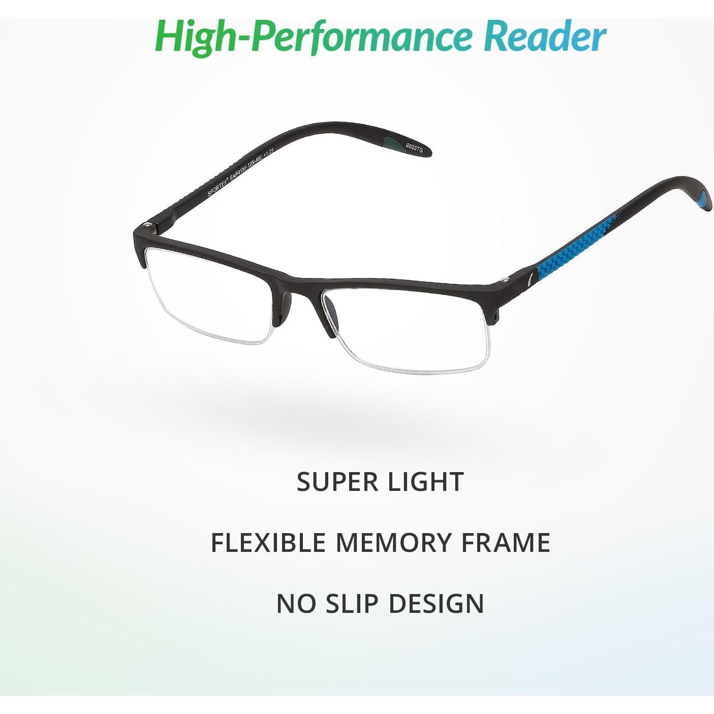 Gafas de lectura Sportex AR4150 - Flexibles y Ligeras 1.25x