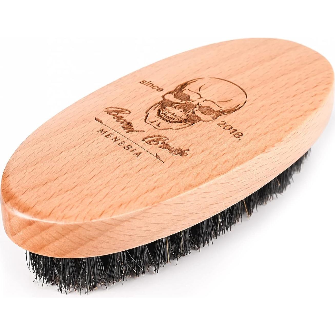 Cepillo de Barba Menesia de Madera Cráneo para Hombres