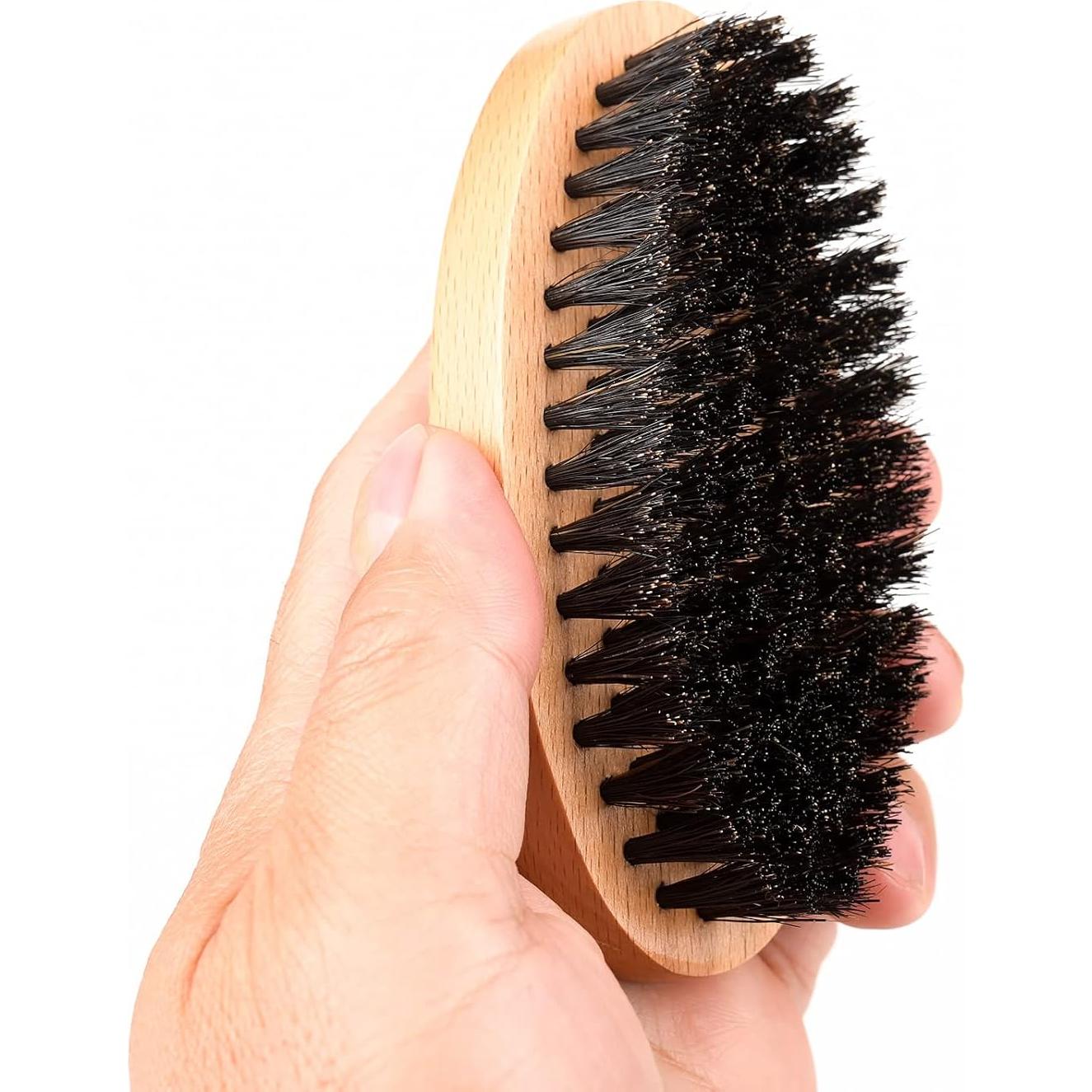 Cepillo de Barba Menesia de Madera Cráneo para Hombres