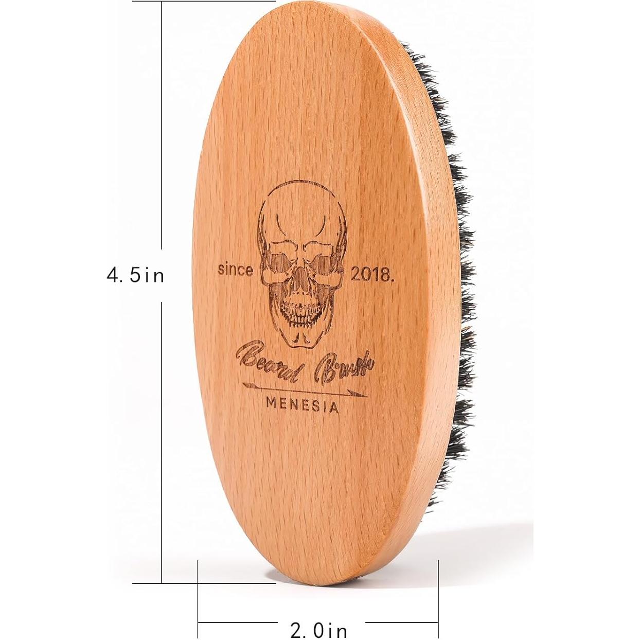 Cepillo de Barba Menesia de Madera Cráneo para Hombres