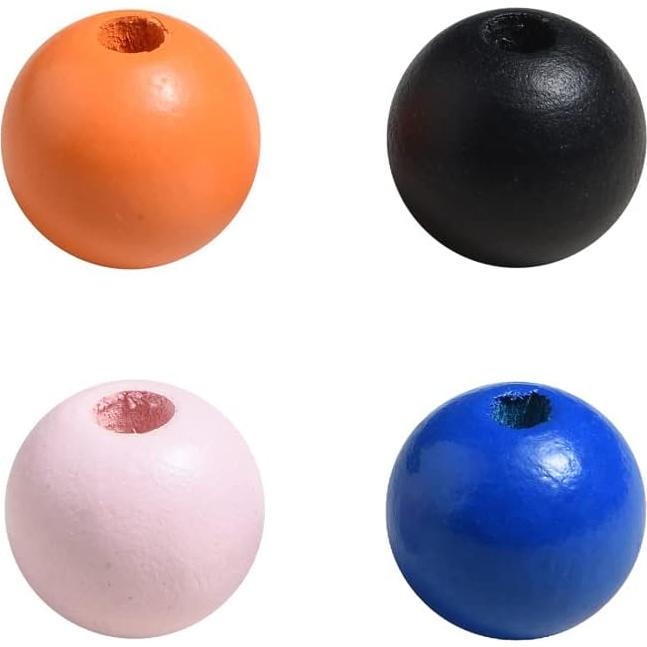 230 Perlas de Madera Natural QDXATIVP 16mm para Manualidades