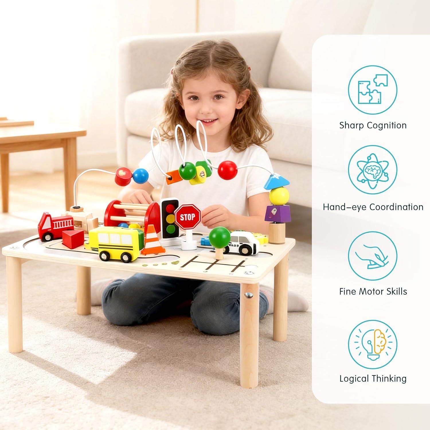 Mesa de Actividades de Madera Donmills 8 en 1 para Niños