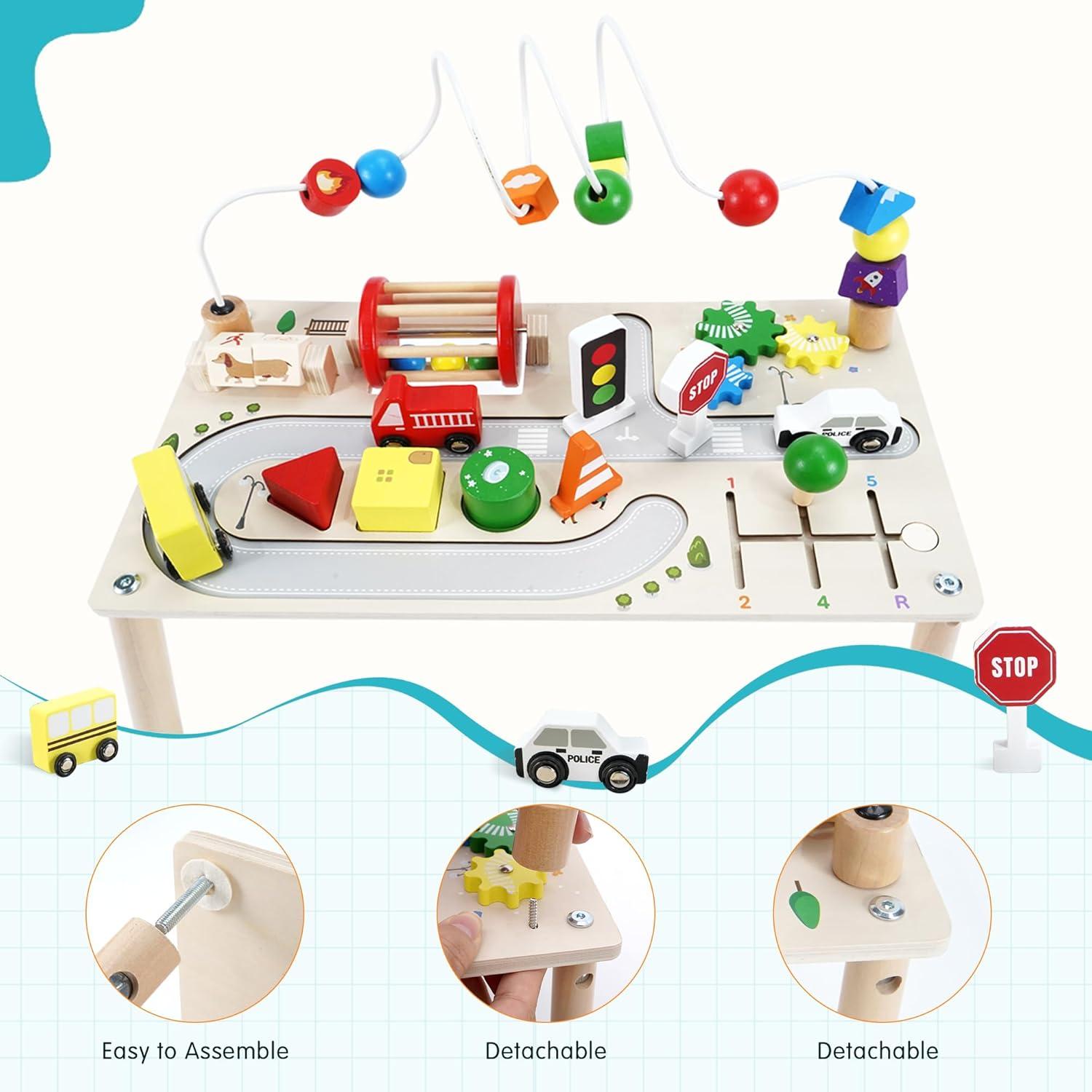 Mesa de Actividades de Madera Donmills 8 en 1 para Niños