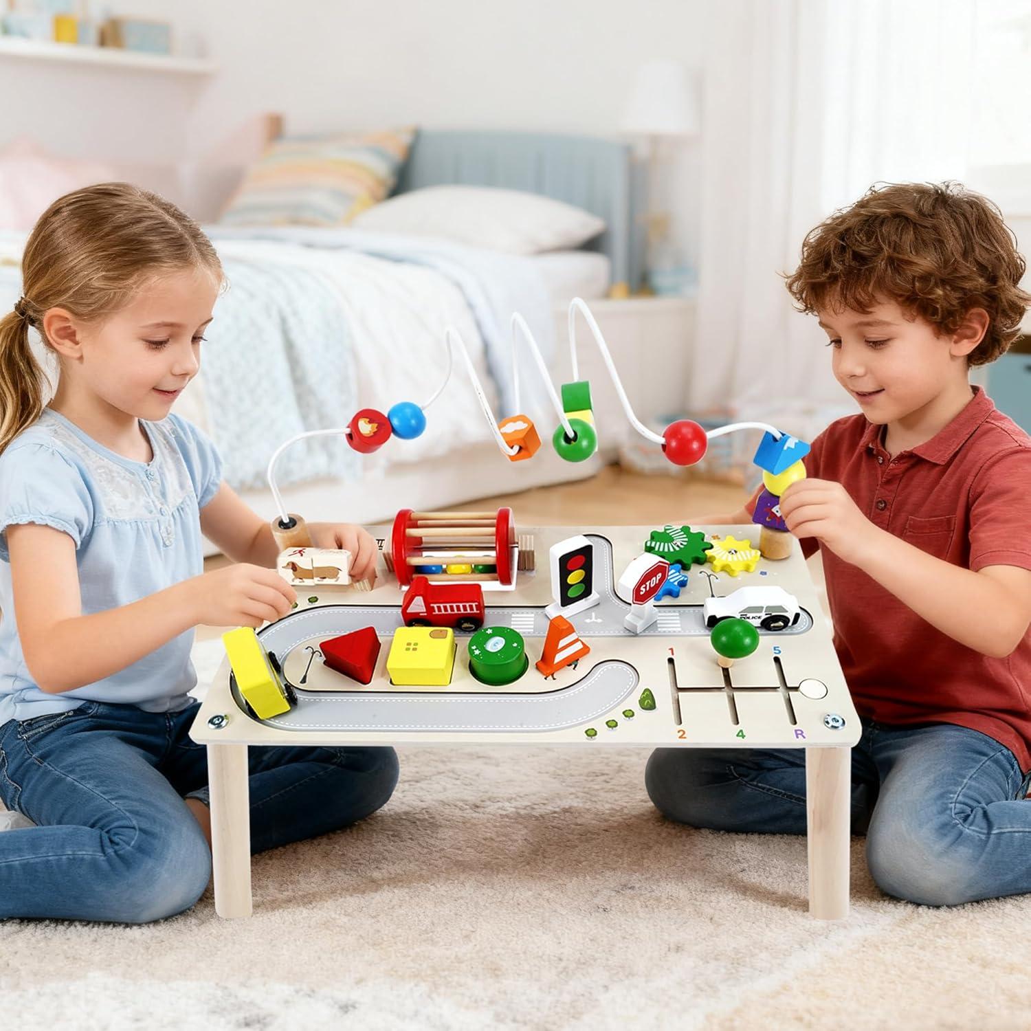 Mesa de Actividades de Madera Donmills 8 en 1 para Niños