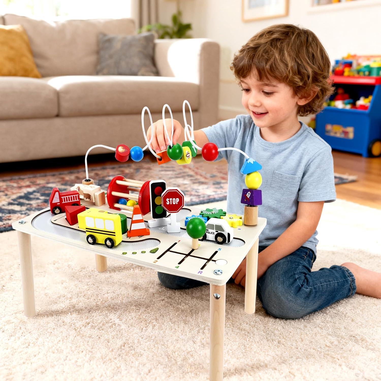 Mesa de Actividades de Madera Donmills 8 en 1 para Niños