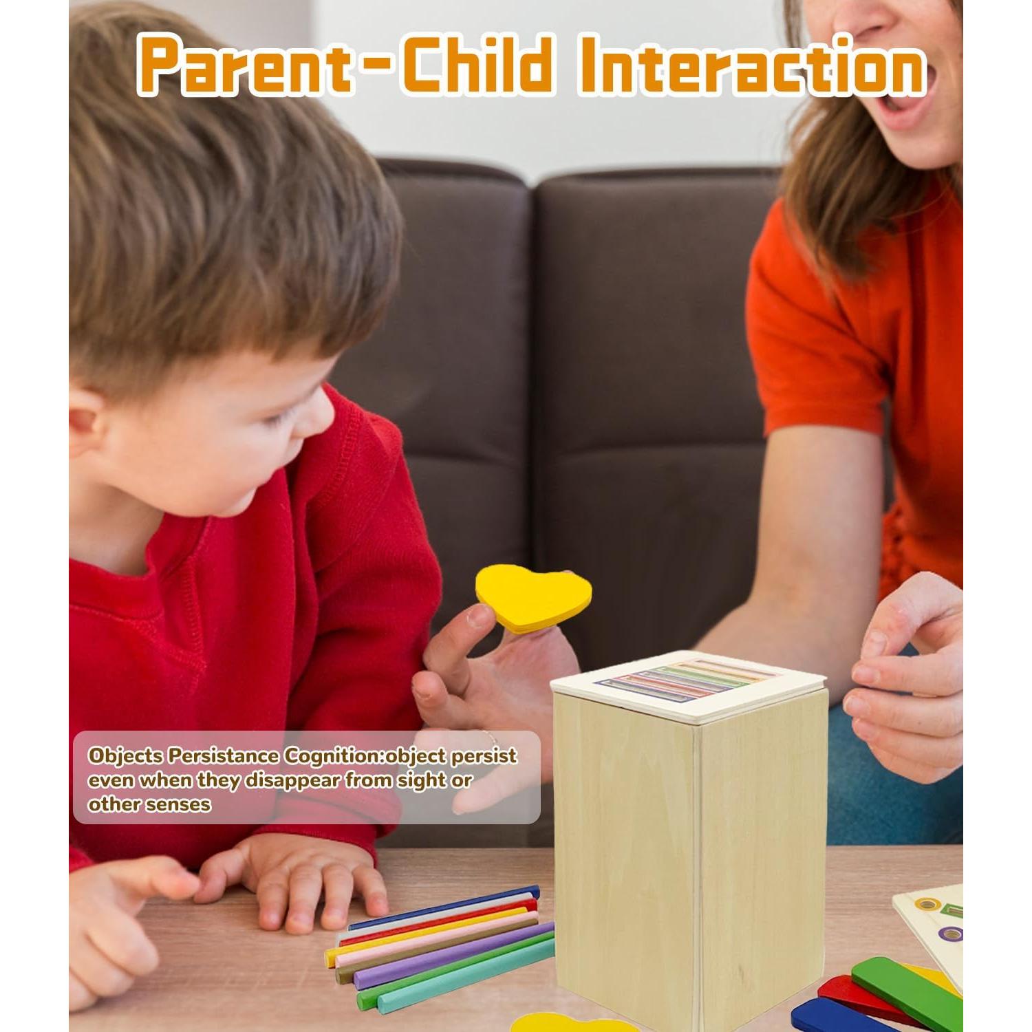 Juguetes Montessori de Madera PLSFSS 3 en 1 para Niños 1-3 Años