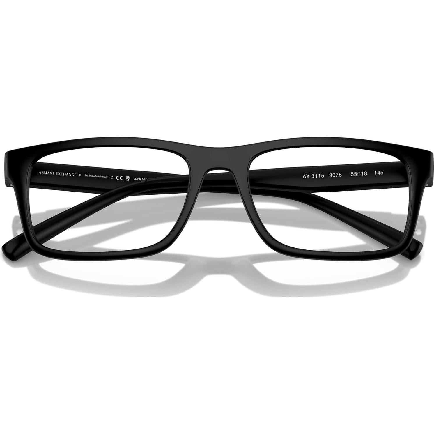 Gafas de Prescripción Armani Exchange AX3115 Negro Mate 55mm