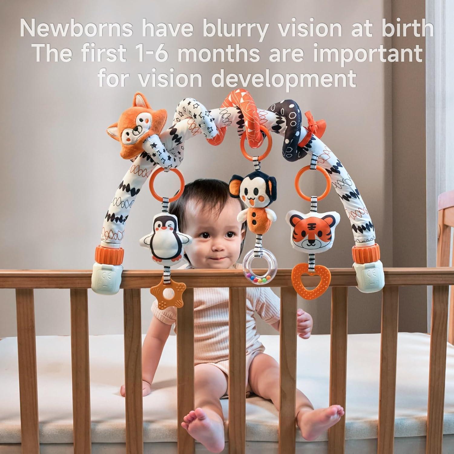 Juguetes Colgantes para Cochecito TUMAMA Blanco y Negro 0-12 Meses