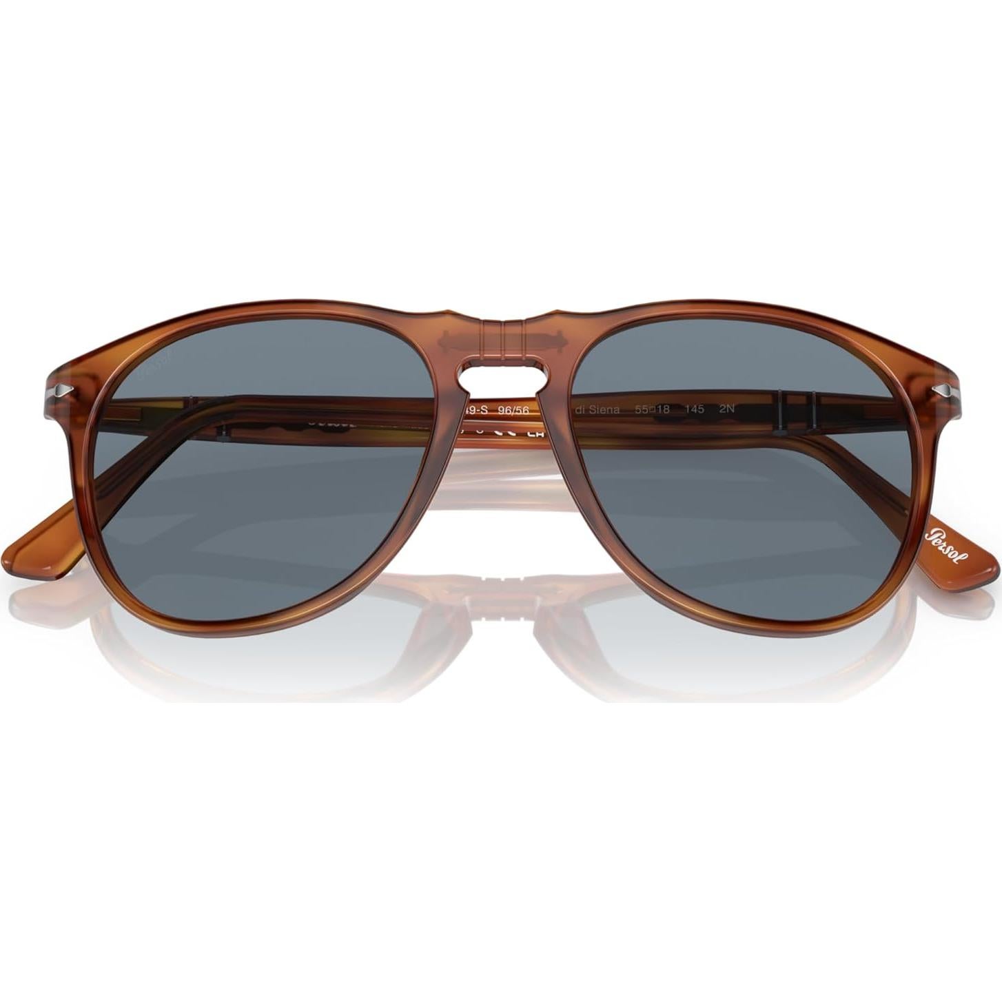 Gafas de sol Persol PO9649S Piloto Marrón Lentes Azules