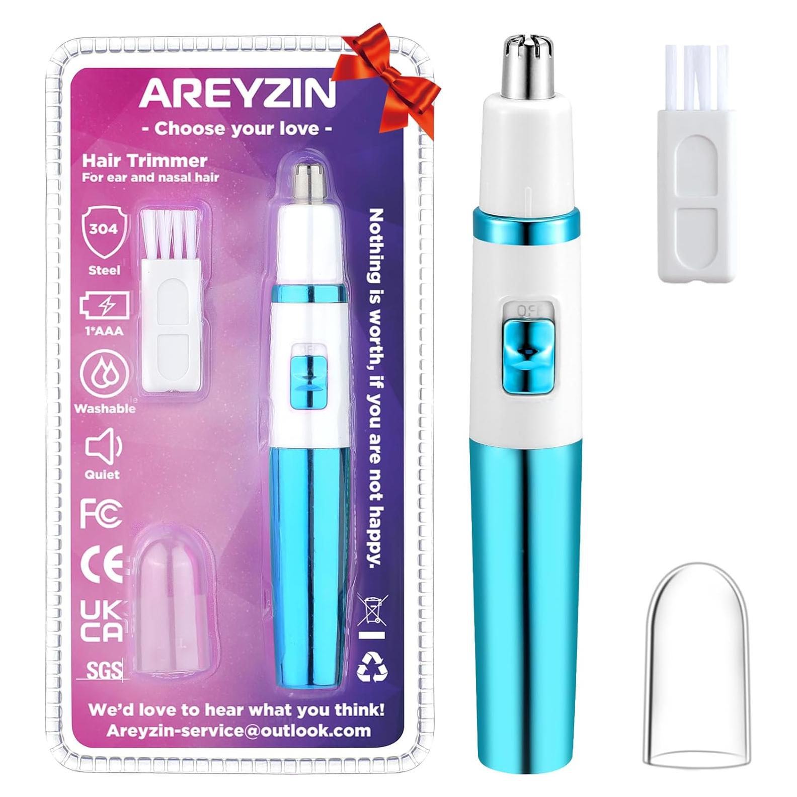 Recortador de Vello Nasal Areyzin para Mujeres, Compacto y Potente