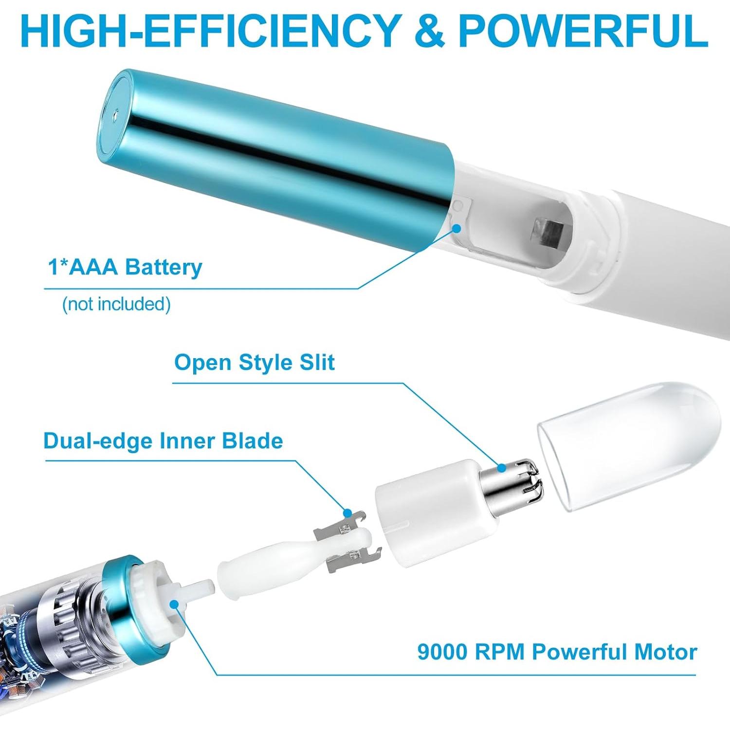 Recortador de Vello Nasal Areyzin para Mujeres, Compacto y Potente