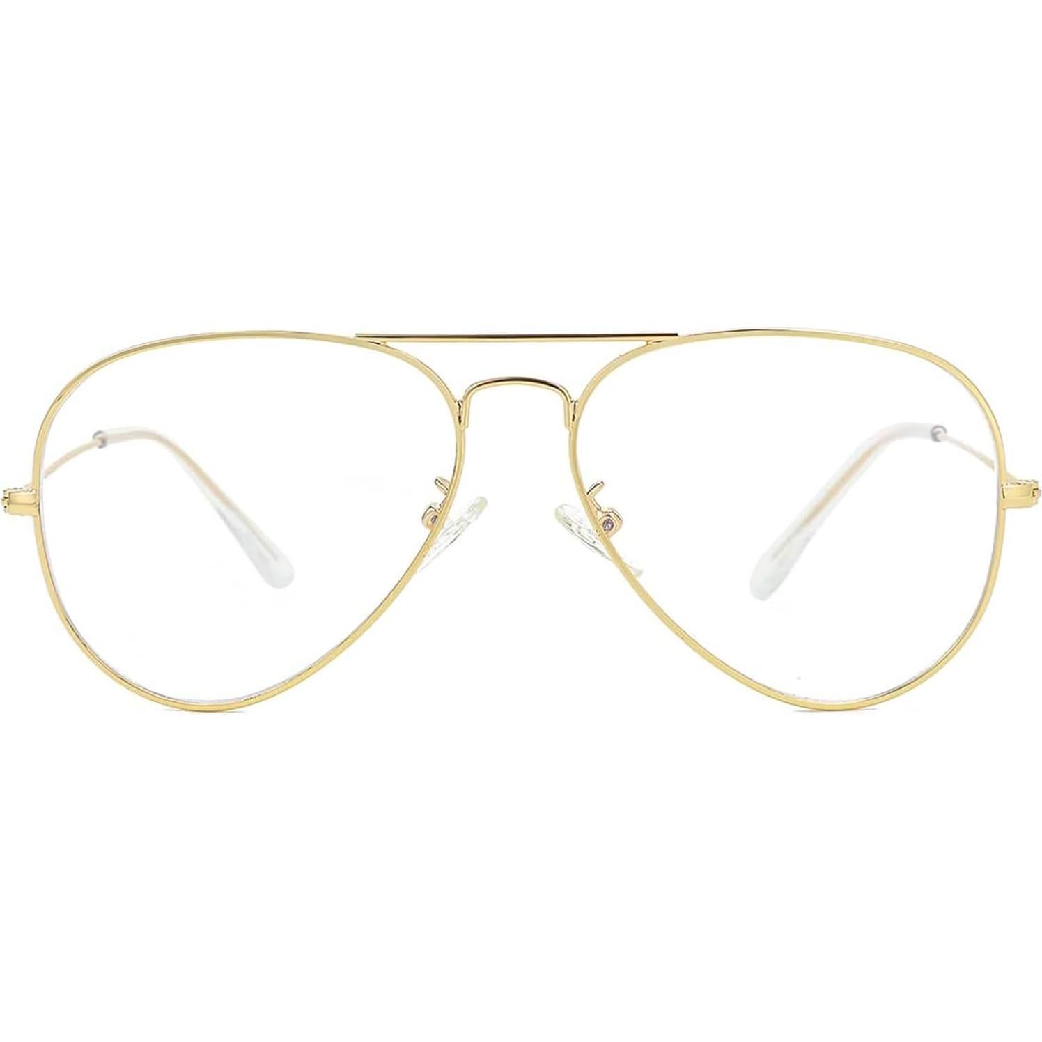 Gafas Aviador Clásicas ZMS3025 Metal Lentes Transparentes