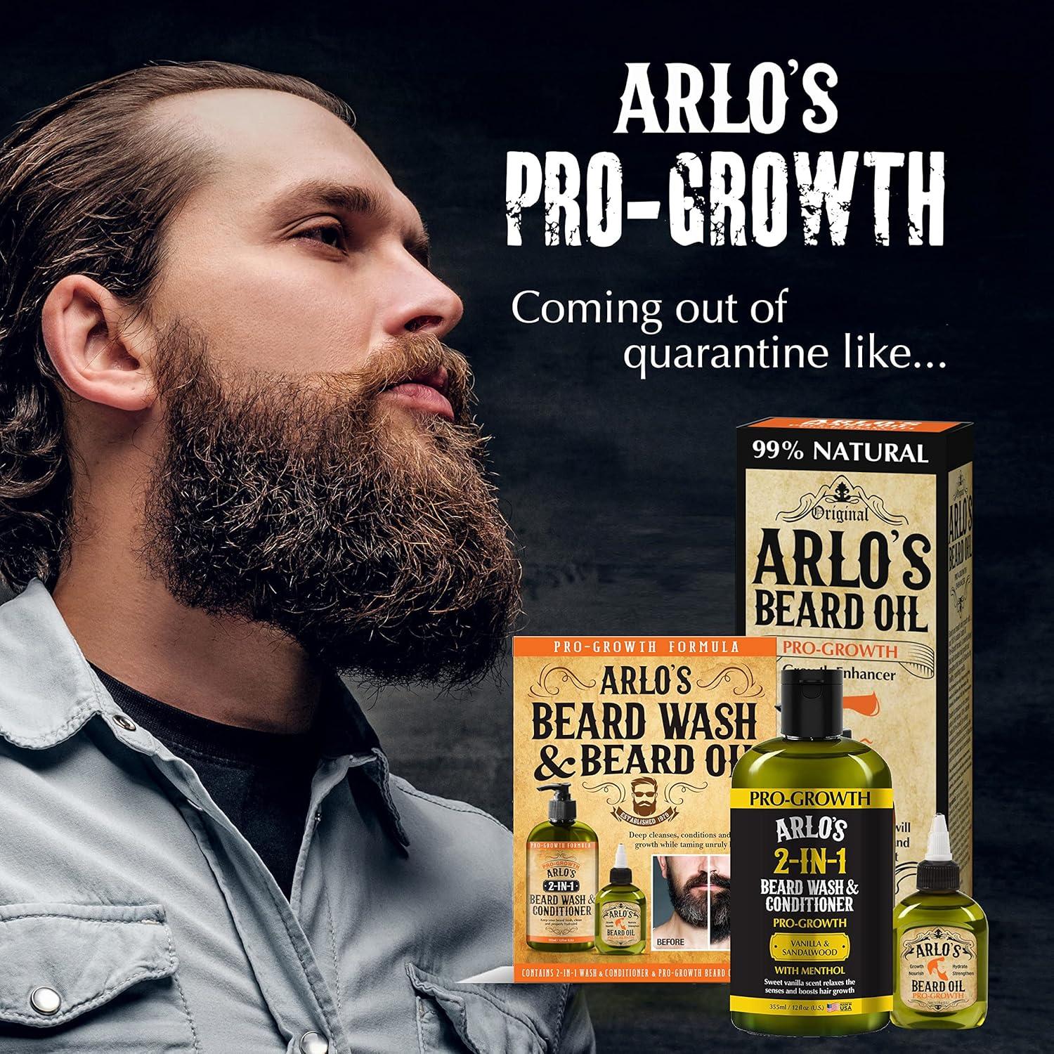 Champú y Acondicionador para Barba Arlo 2 en 1 Sándalo 340 ml