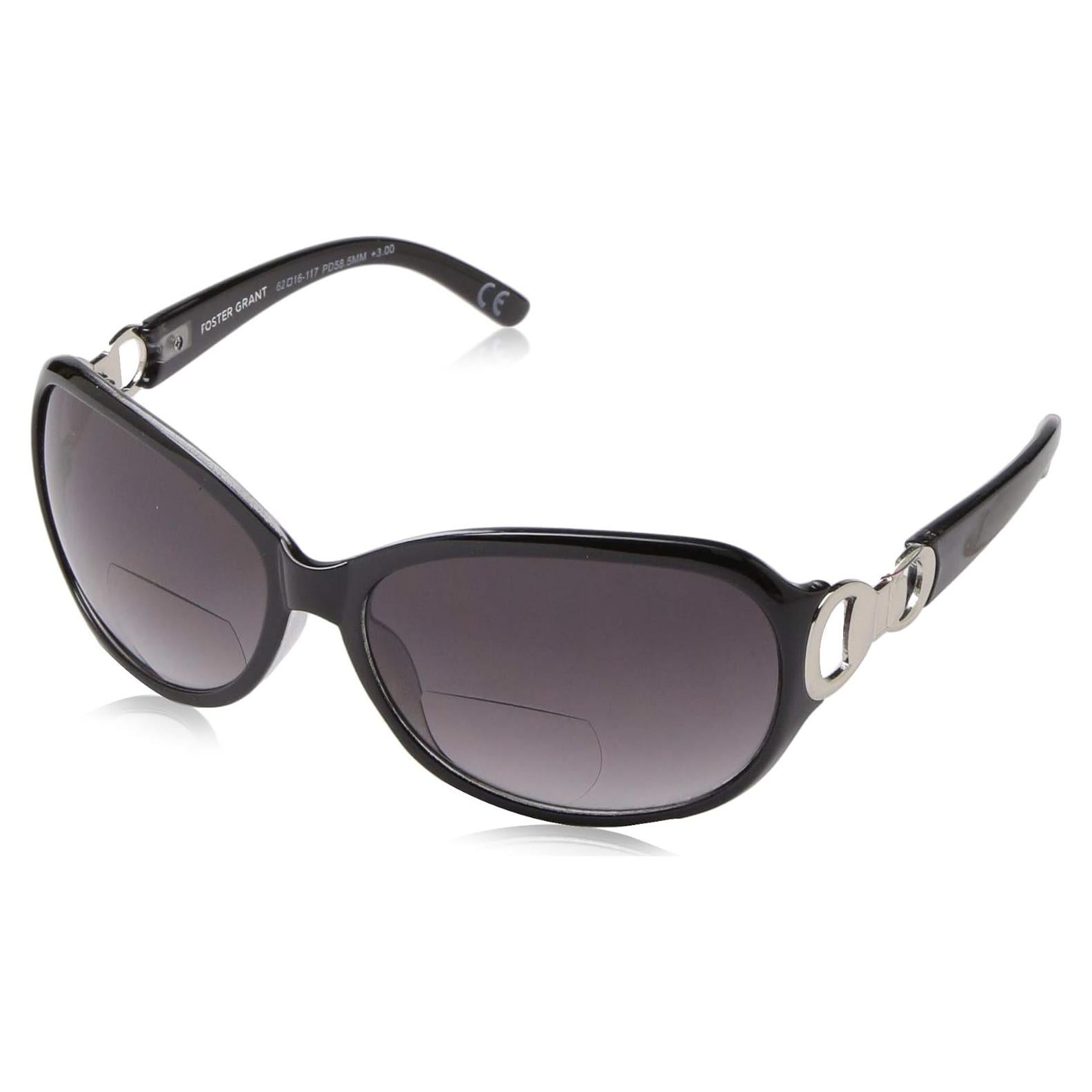 Lentes de Sol Foster Grant para Mujeres 2x Negro Ovalado