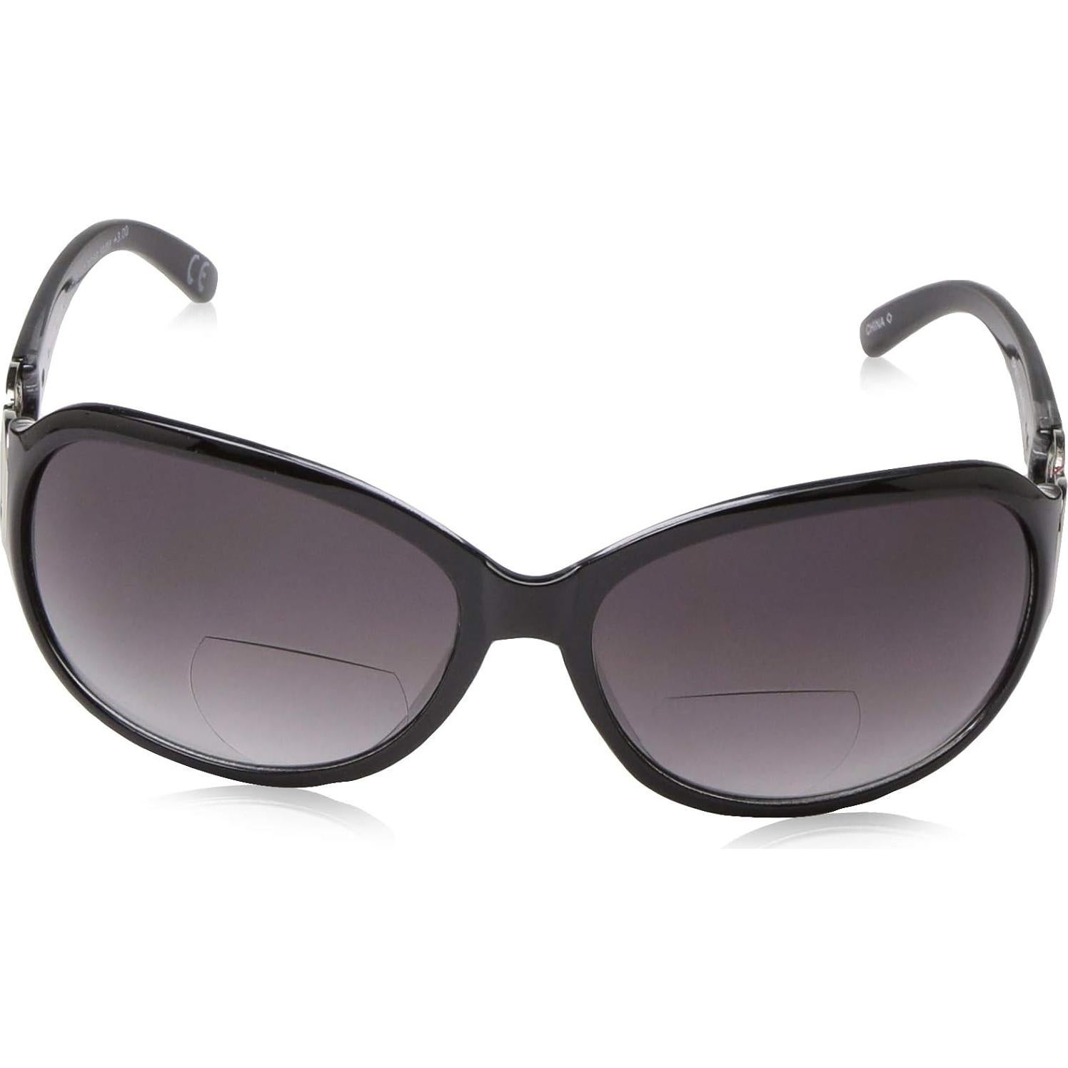 Lentes de Sol Foster Grant para Mujeres 2x Negro Ovalado