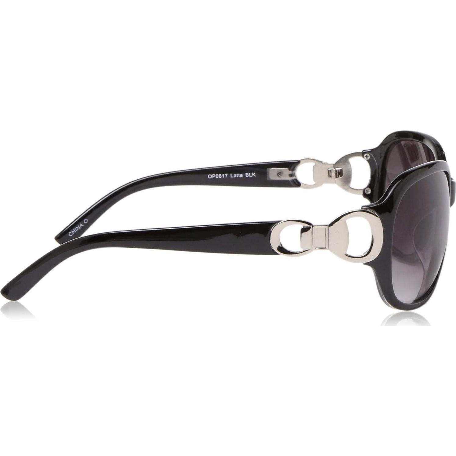 Lentes de Sol Foster Grant para Mujeres 2x Negro Ovalado