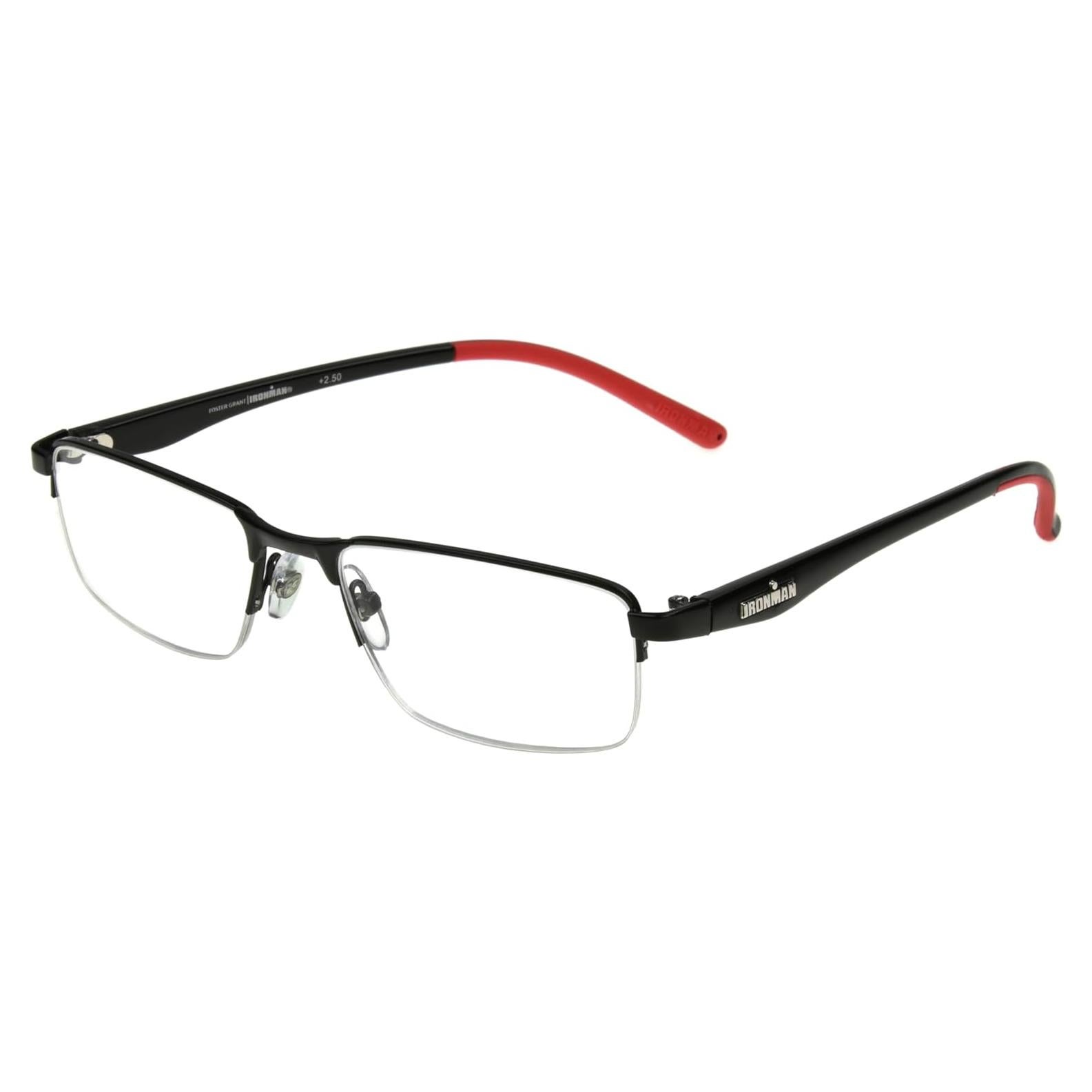 Gafas de lectura IRONMAN 1.5x con estuche negro y rojo
