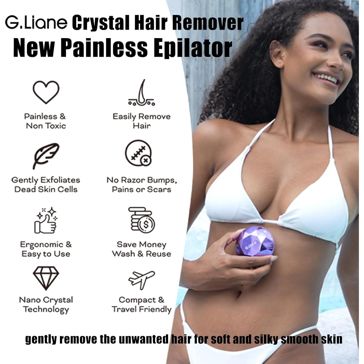 Epilador de Cristal G.Liane Violeta Indoloro y Eficiente