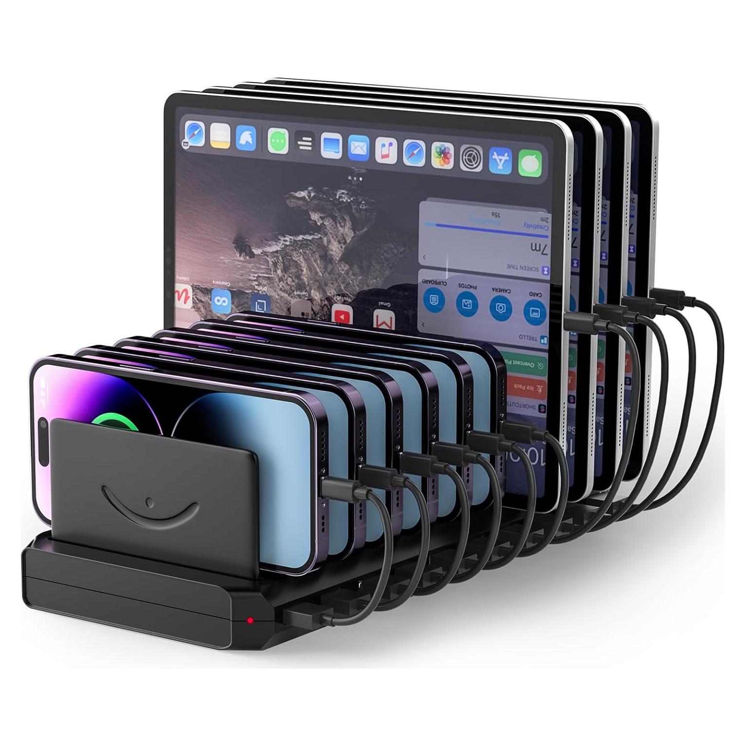 Estación de Carga Cinlinso 60W 10 Puertos USB Rápida