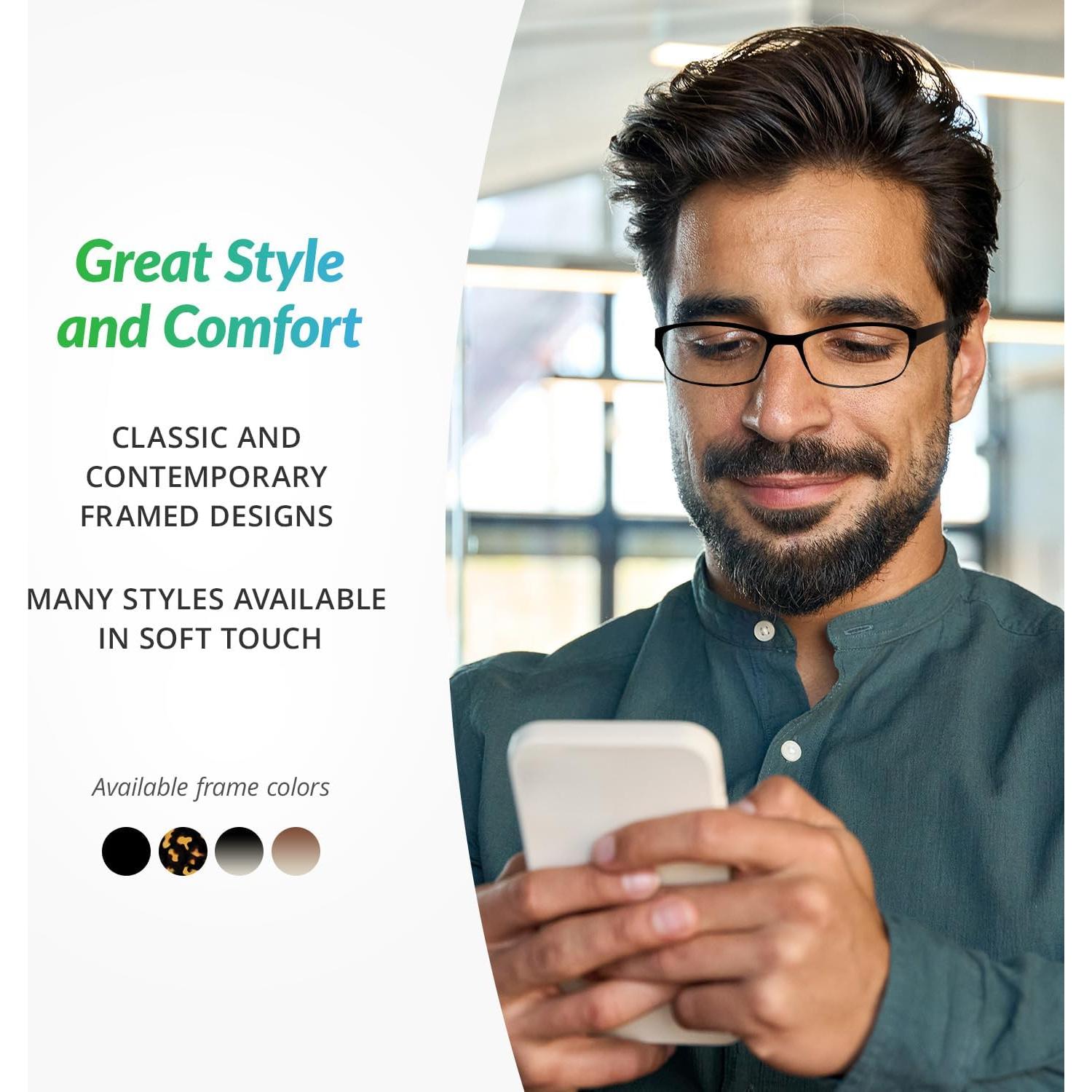 Gafas de lectura SAV Flex 2 5028 negras +1.25x ligeras