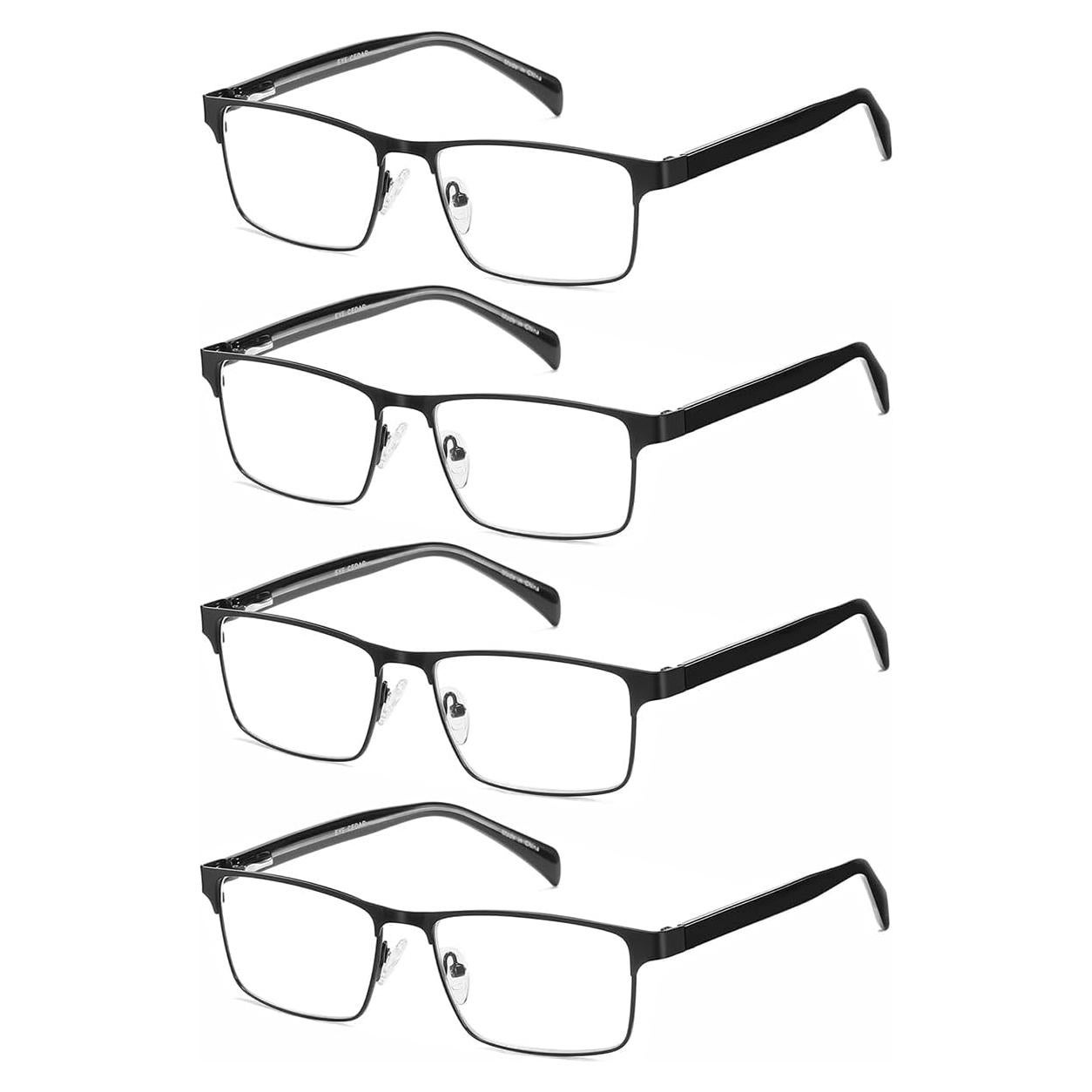 Gafas de lectura EYECEDAR 4-Pack Hombres 2.5 Dioptrías Negro