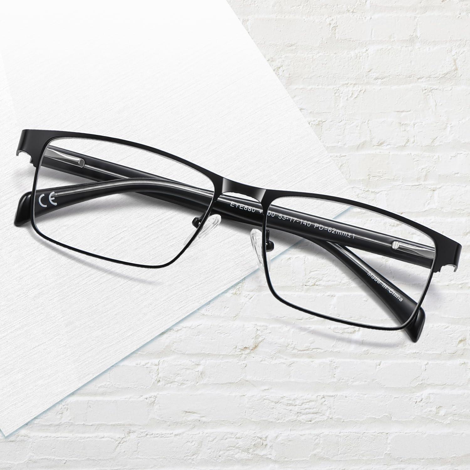 Gafas de lectura EYECEDAR 4-Pack Hombres 2.5 Dioptrías Negro