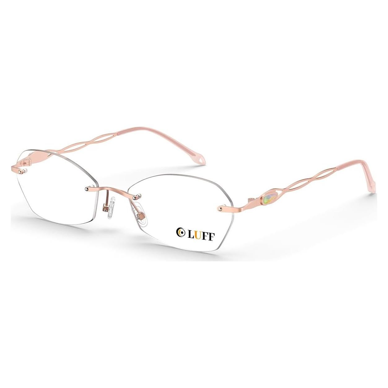 Gafas de Lectura LUFF Sin Montura Rosa 1.5x Anti Luz Azul