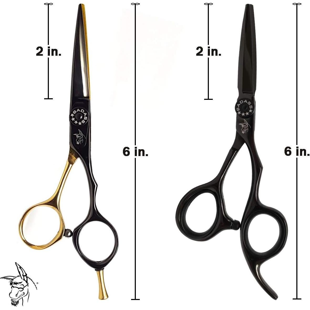 Tijeras de Afeitar Badass Beard Care Oro 13.34 cm Ajustables