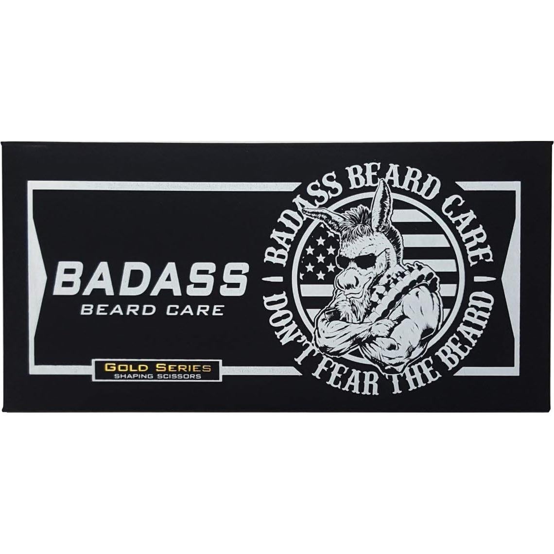Tijeras de Afeitar Badass Beard Care Oro 13.34 cm Ajustables