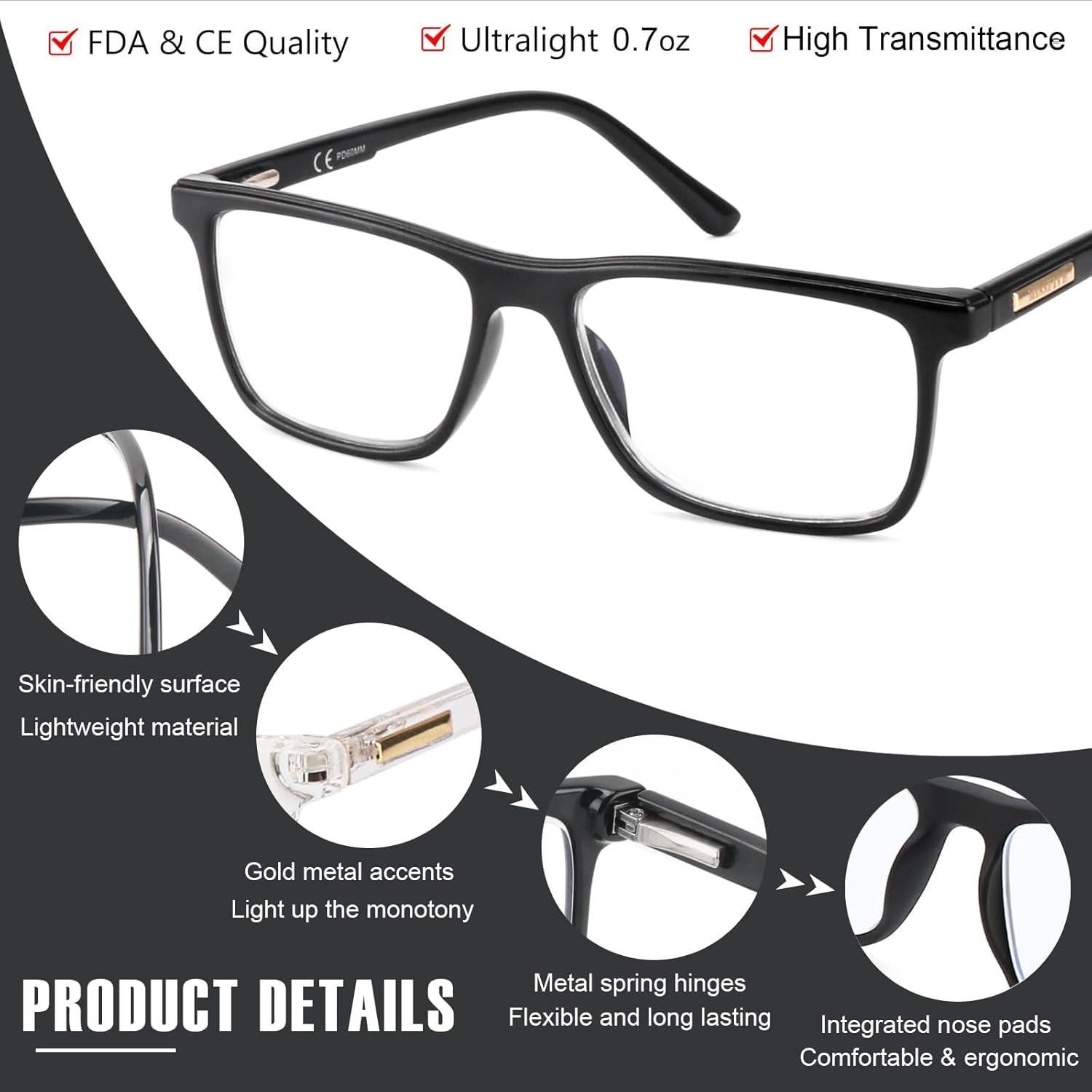 Gafas Progresivas Multifocales Missfive 2.5x Anti Luz Azul