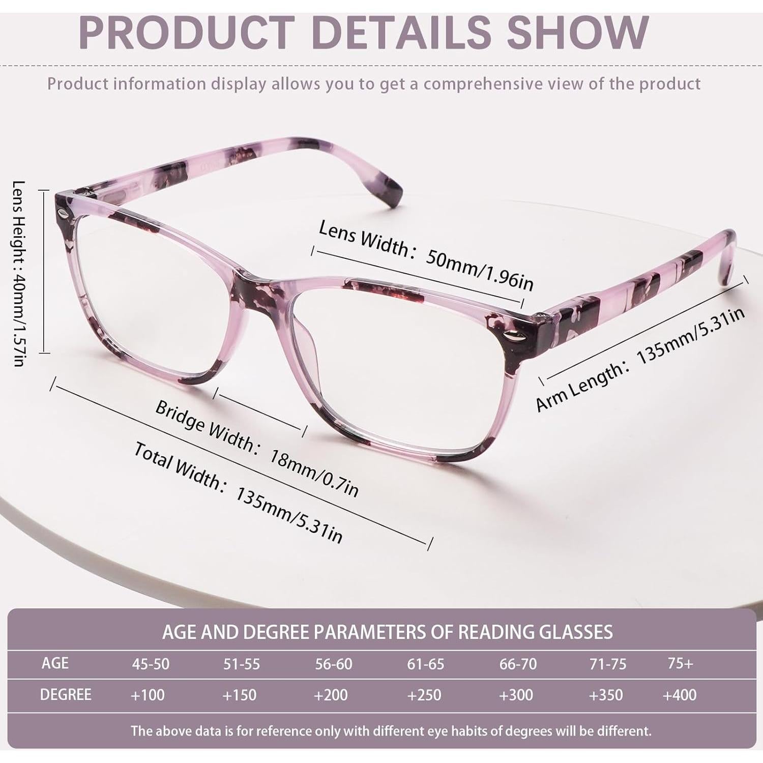 Gafas Progresivas Multifocales COJWIS Anti-Luz Azul 3.5x