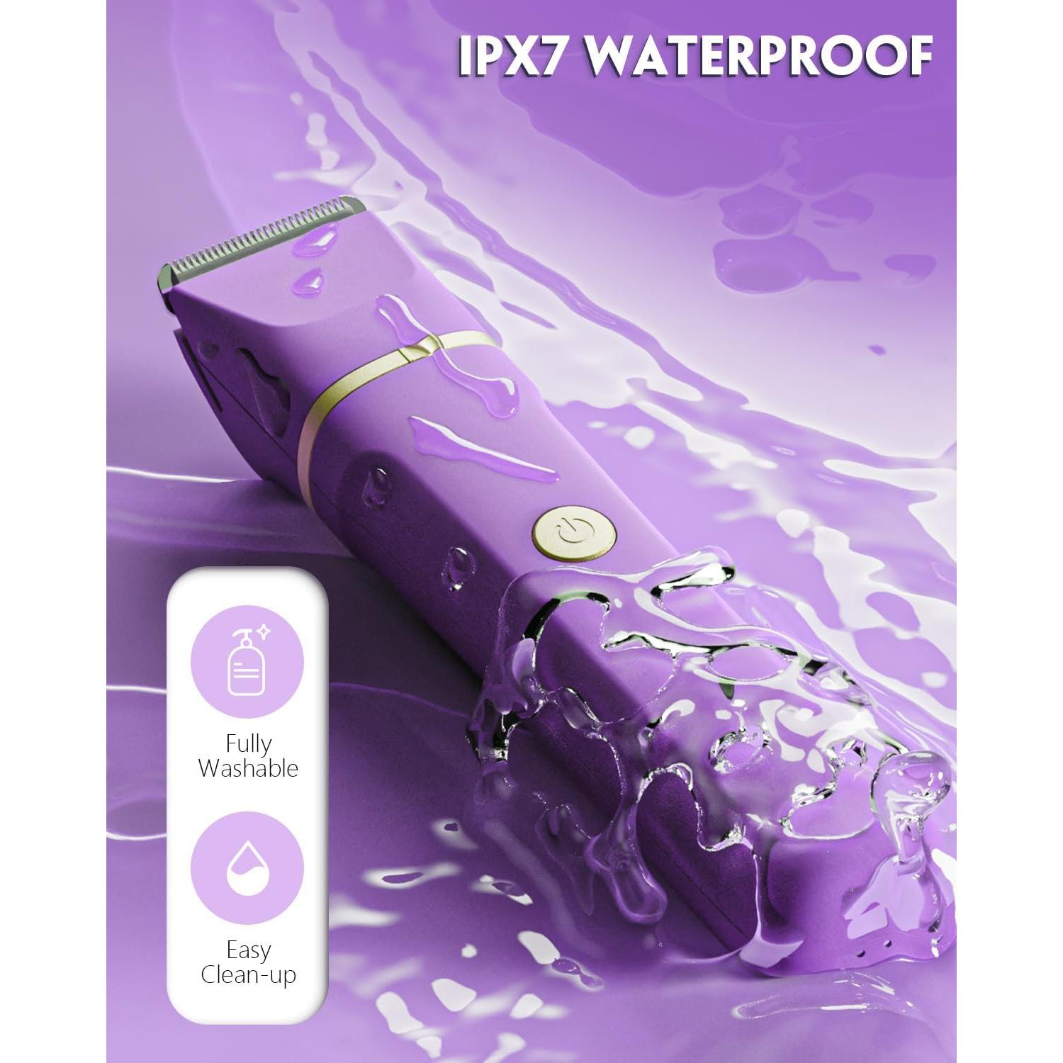 Recortadora de Bikini Eléctrica Tiovara IPX7 3 en 1 para Mujeres