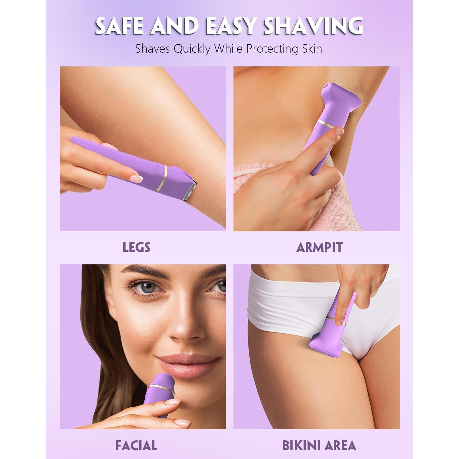 Recortadora de Bikini Eléctrica Tiovara IPX7 3 en 1 para Mujeres