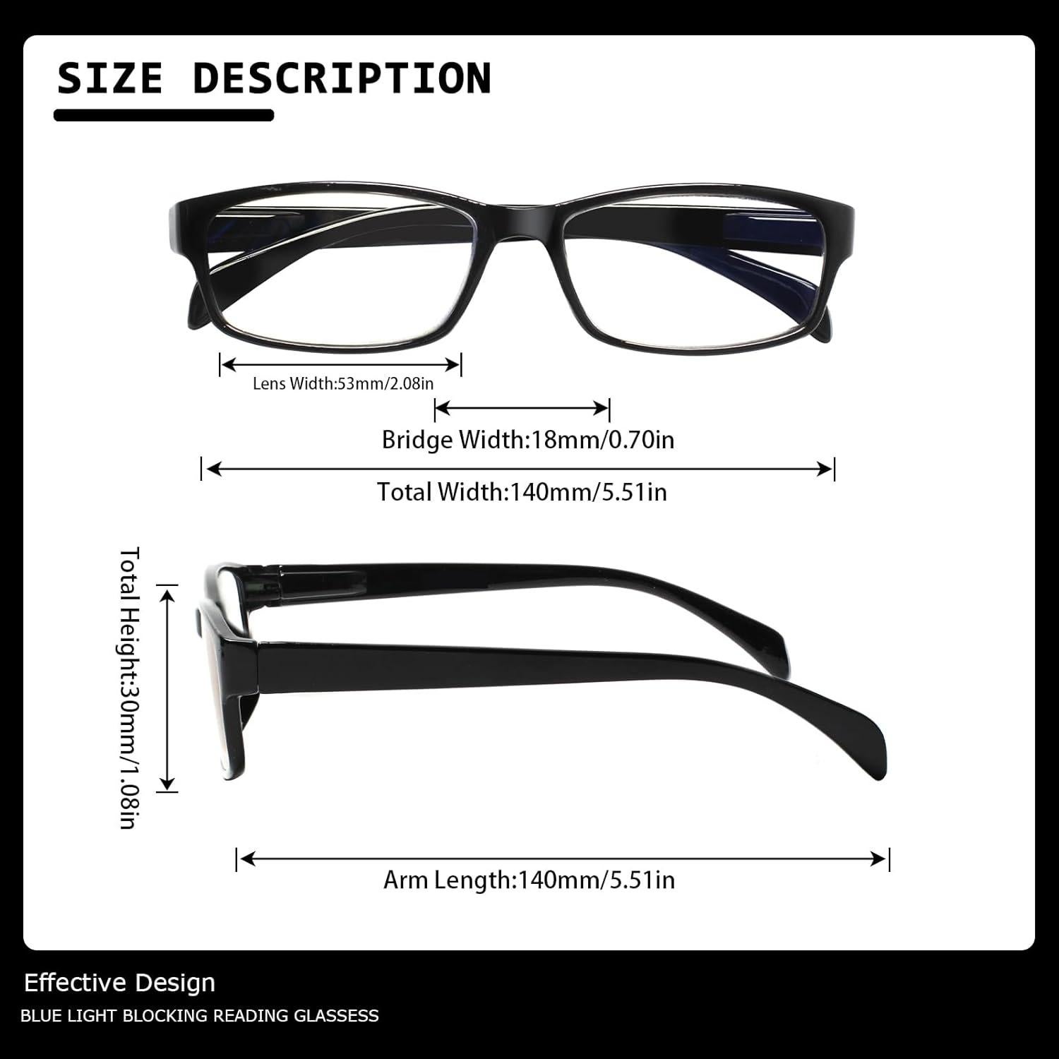 Gafas de lectura JOSCHOO 6 pack bloqueo luz azul unisex