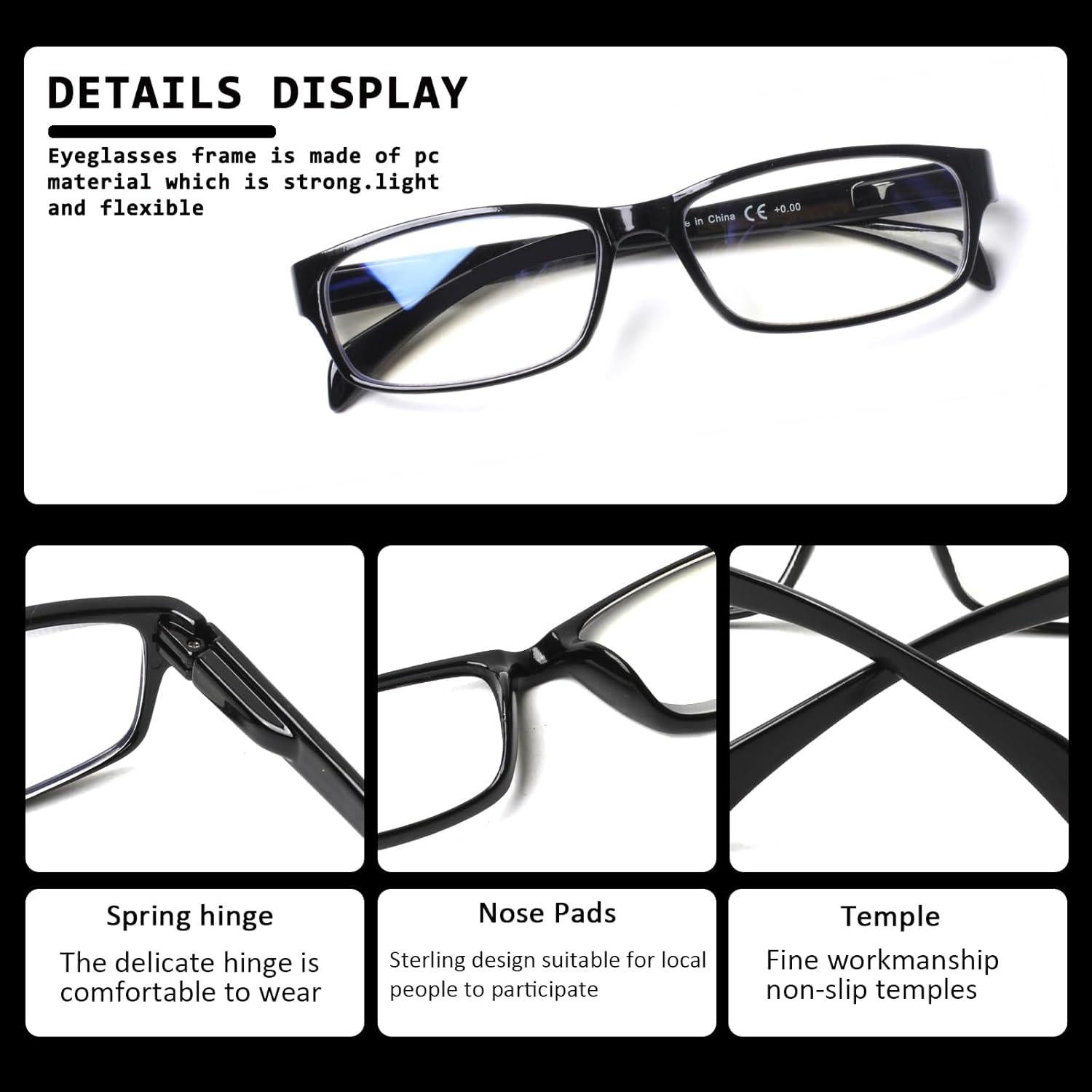 Gafas de lectura JOSCHOO 6 pack bloqueo luz azul unisex