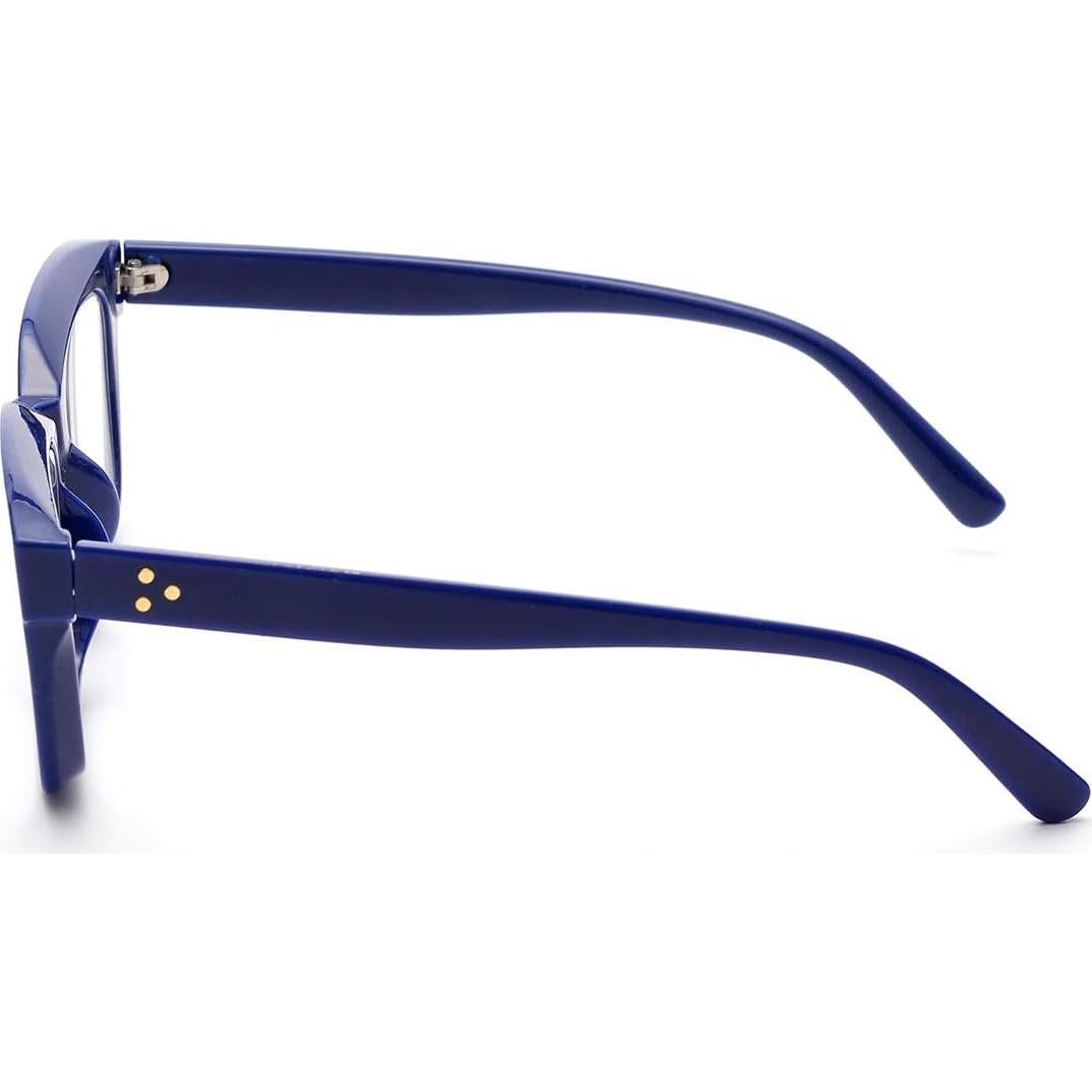 Gafas de Lectura ZUVGEES Retro 50mm Montura Grande Azul